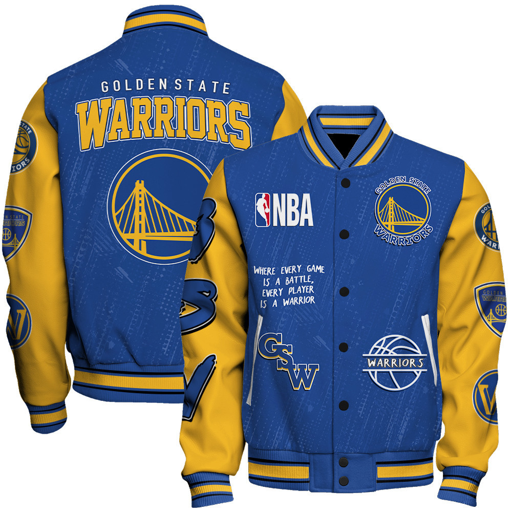 golden state warriors team logo nba 2024 baseball varsity jacket baseball jacket all over print sfat v13 xnct5