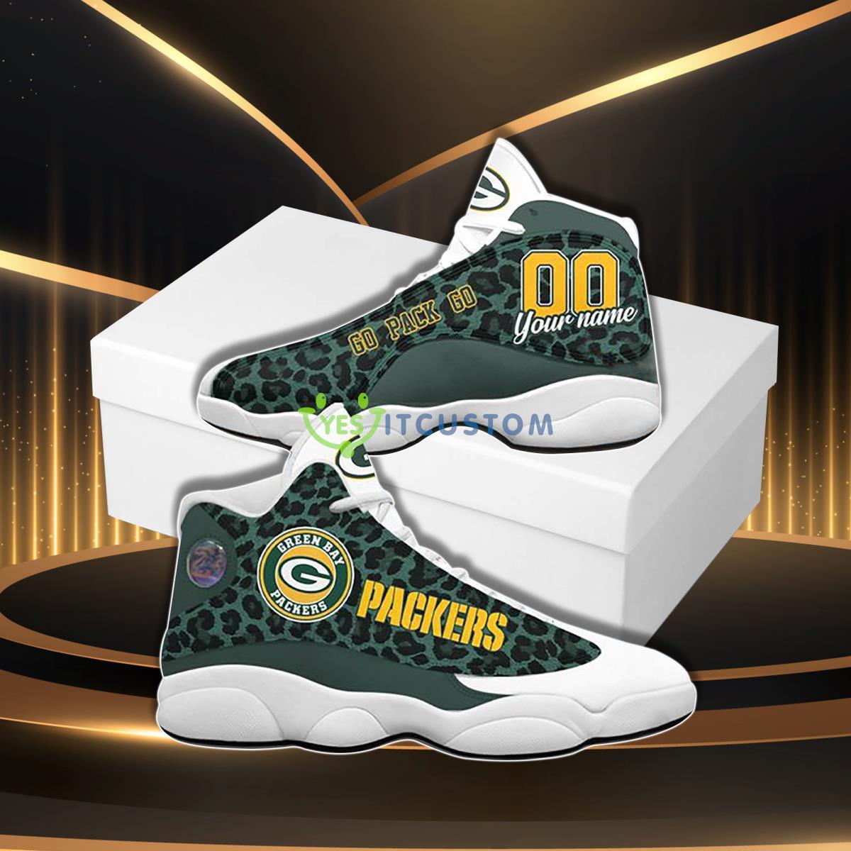 green bay packers football team best custom name air jordan 13 sneaker