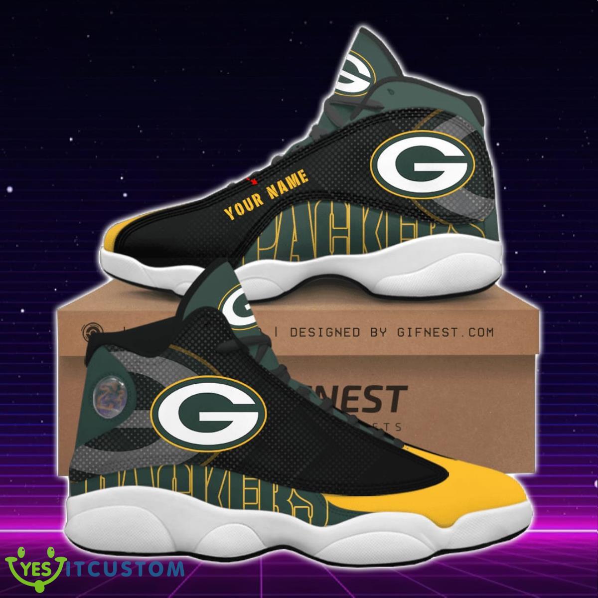 green bay packers jordan 13 sneakers custom name special gift for friends