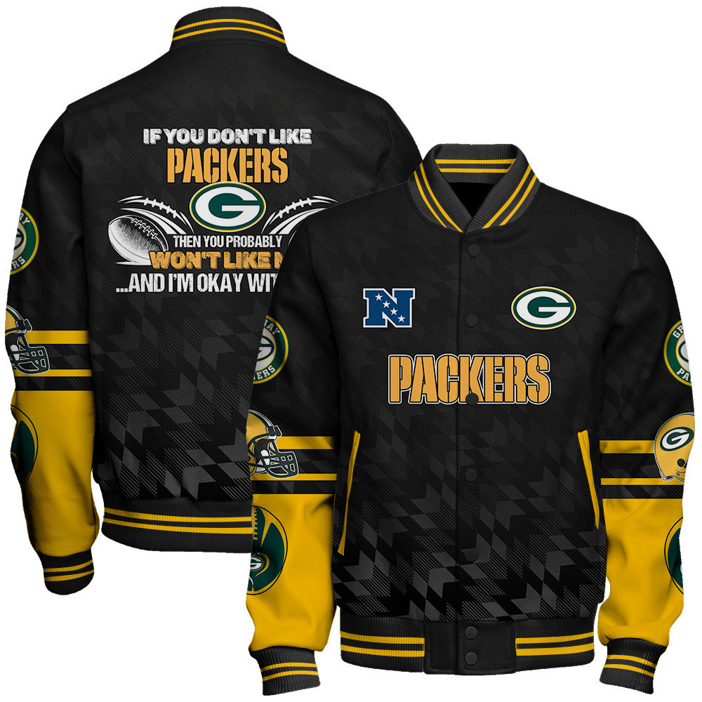 green bay packers nfl 2024 national football conference unisex baseball varsity jacket baseball jacket all over print v12 yhbq4