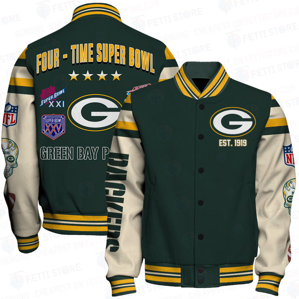 green bay packers nfl baseball varsity jacket baseball jacket all over print sfat v2 ttpqs