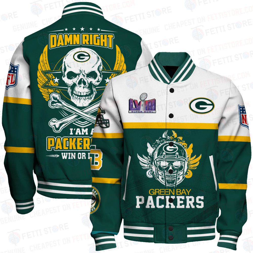 green bay packers nfl baseball varsity jacket baseball jacket all over print stm v4 k2njn