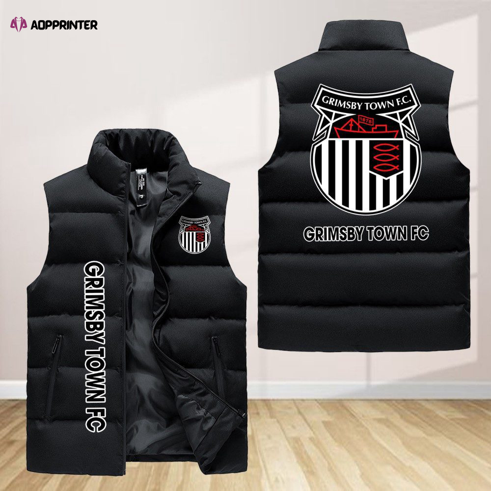 grimsby town sleeveless puffer jacket custom for fans spj0192