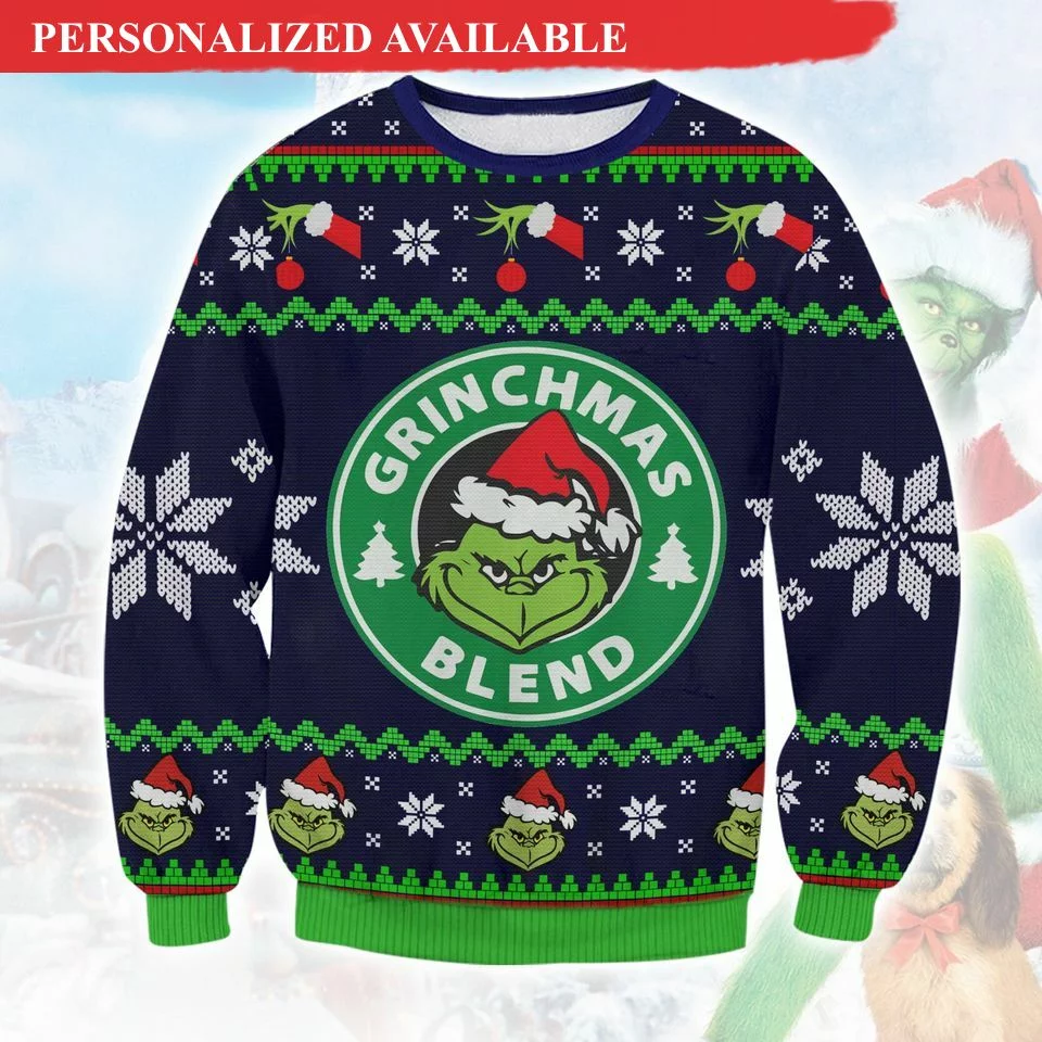 grin blend ugly christmas sweater 8398