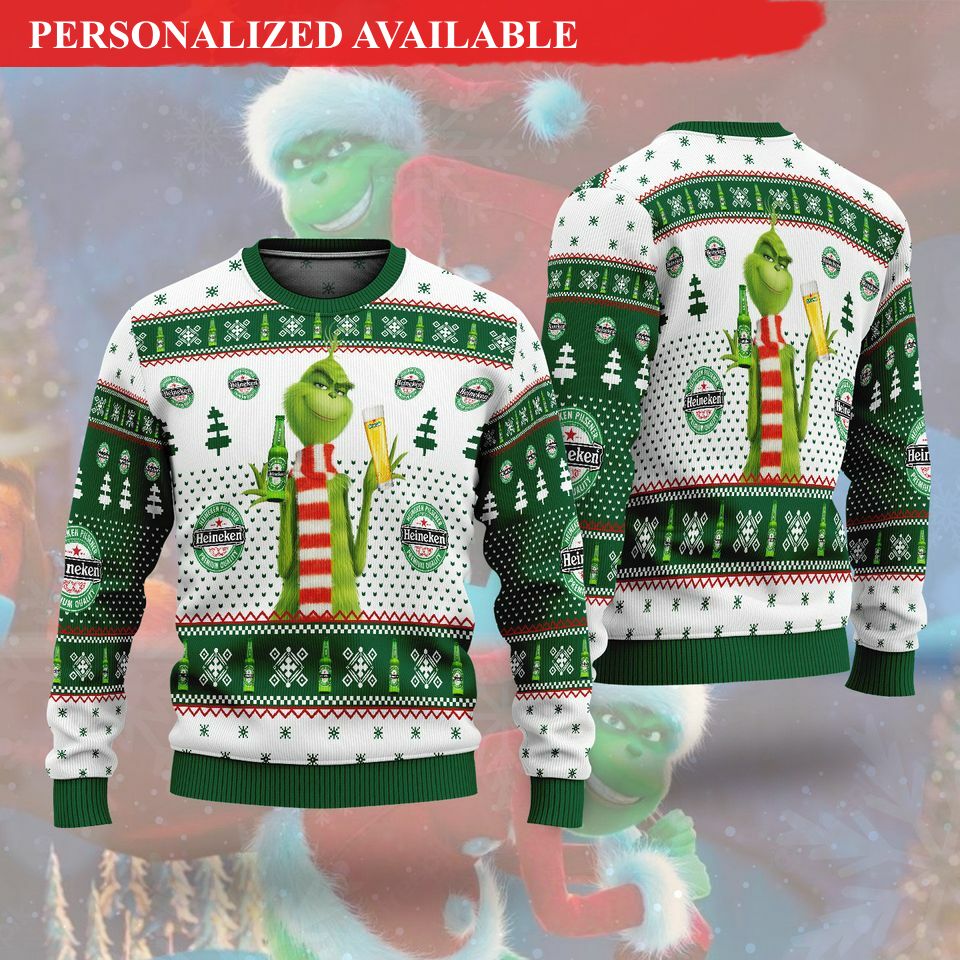 grin heiineken ugly christmas sweater 1649