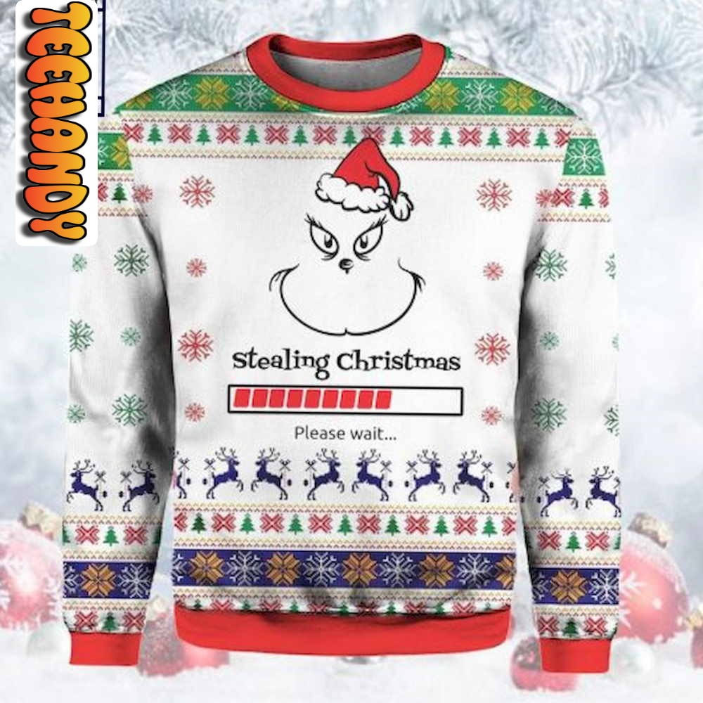 grinch stealing christmas ugly sweater71113