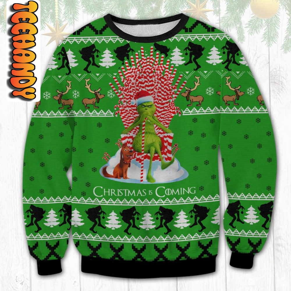 grinch xmas is coming ugly christmas sweater73605