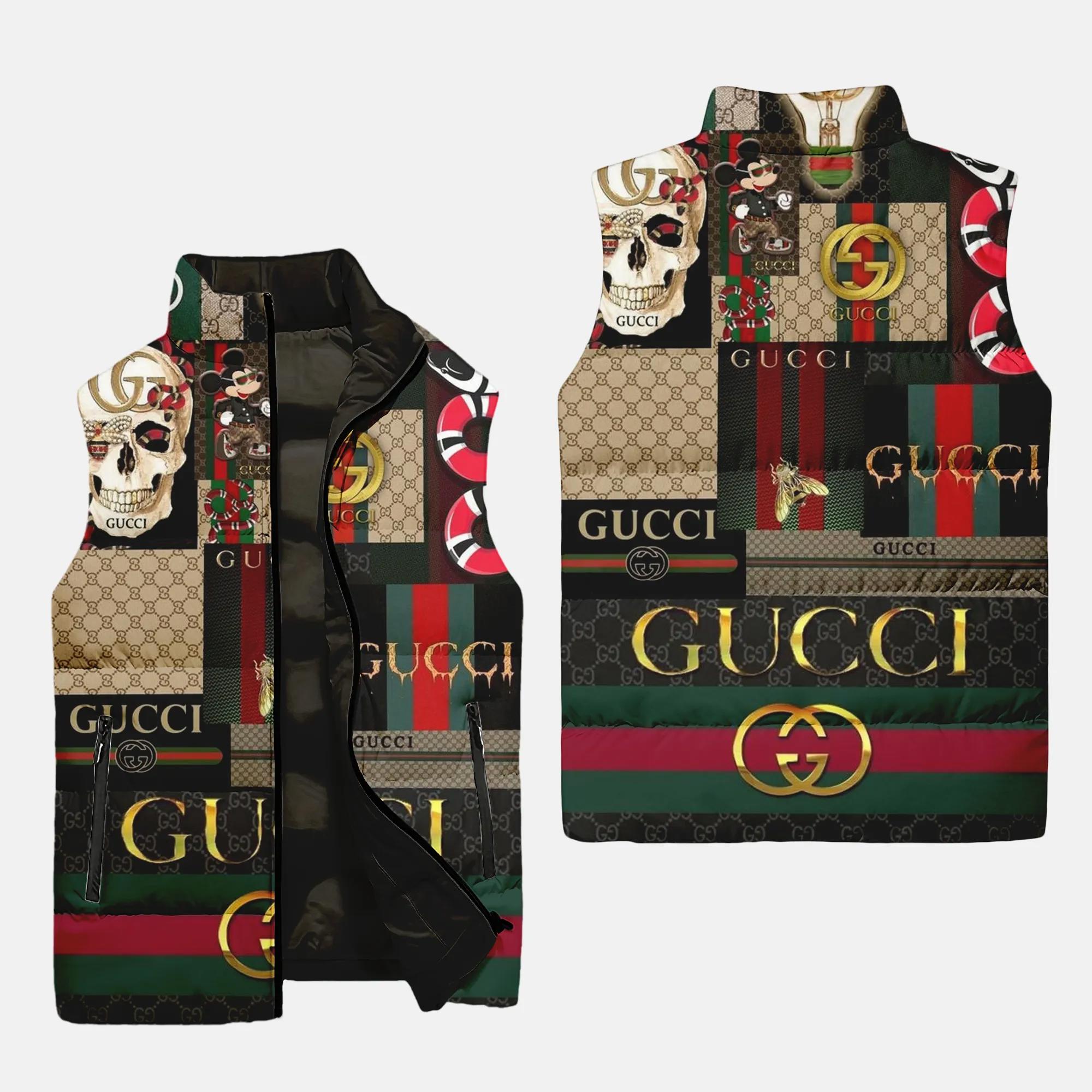 gucci all pattern luxury brand 3d sleeveless puffer jacket 20240110053341612