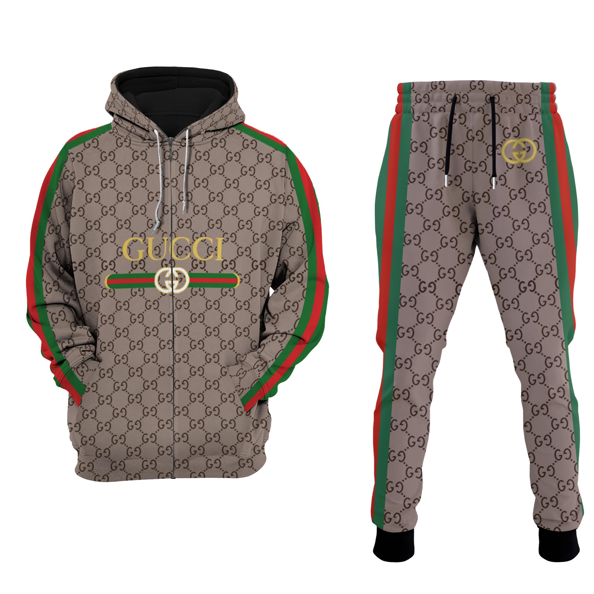 gucci stripe hoodie sweatpants pants luxury brand clothing clothes type 29 hoodie outfit ideals for men and women 20231207094825152