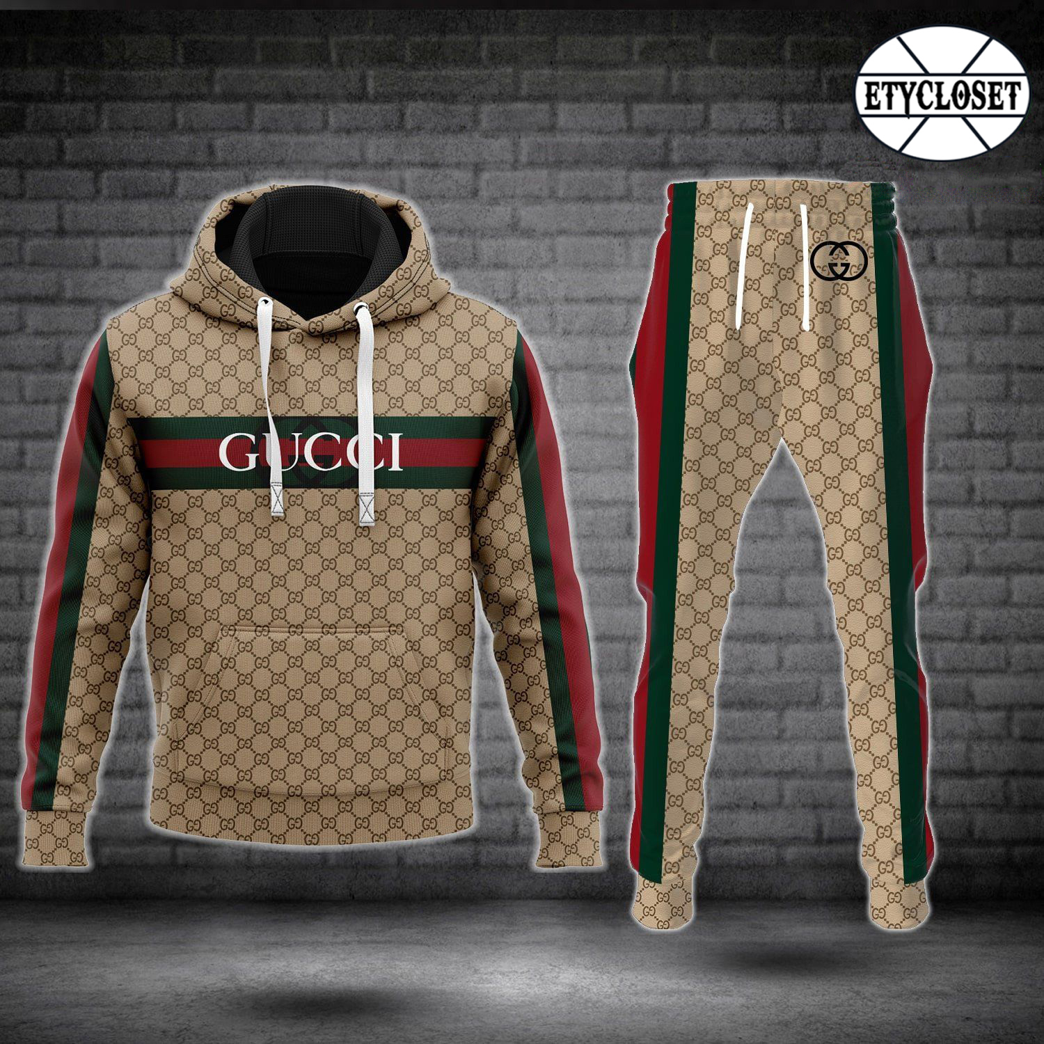 gucci stripe hoodie sweatpants pants luxury brand clothing clothes type 45 hoodie outfit ideals for men and women 20231207094818684