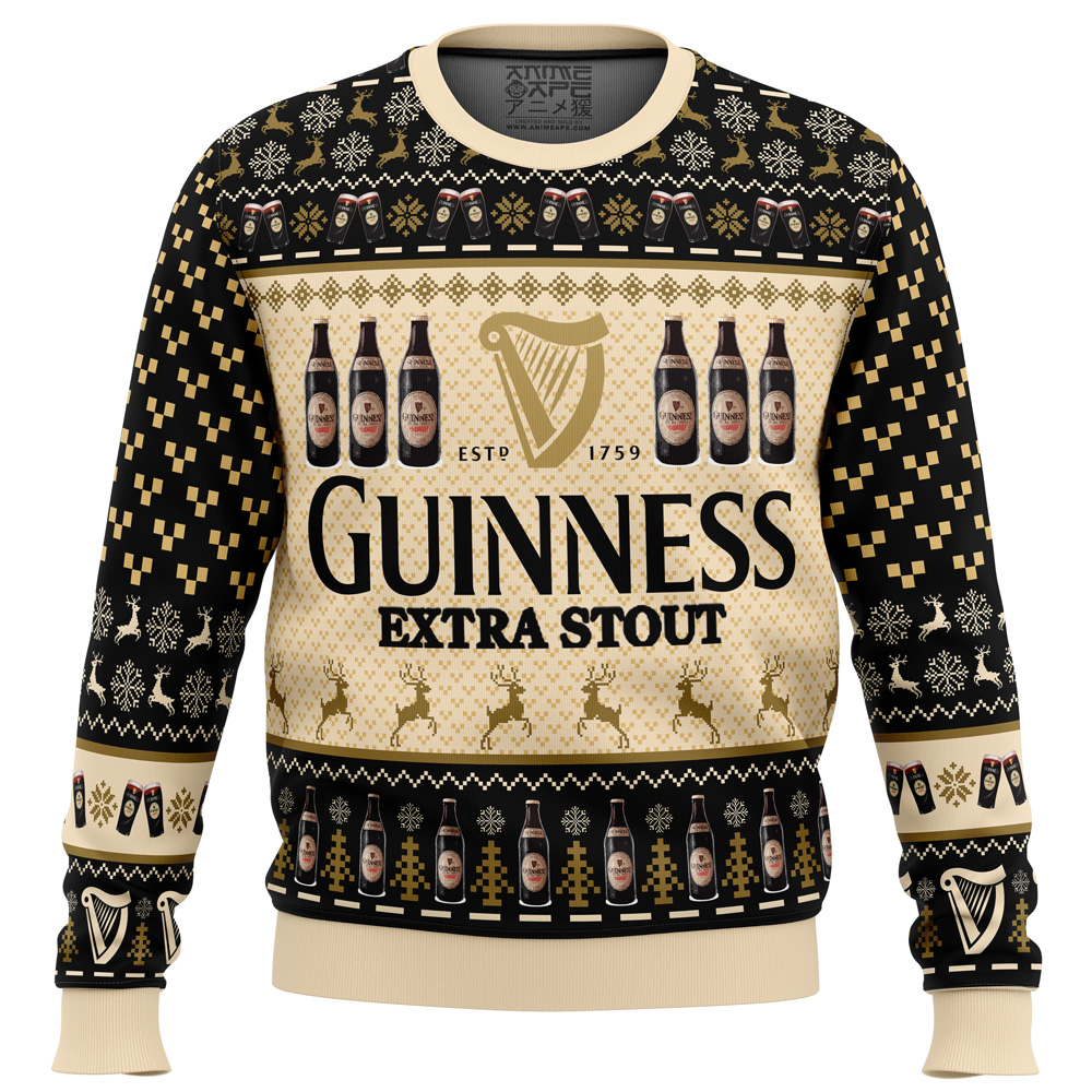 guinness Ugly Christmas Sweater front mockup