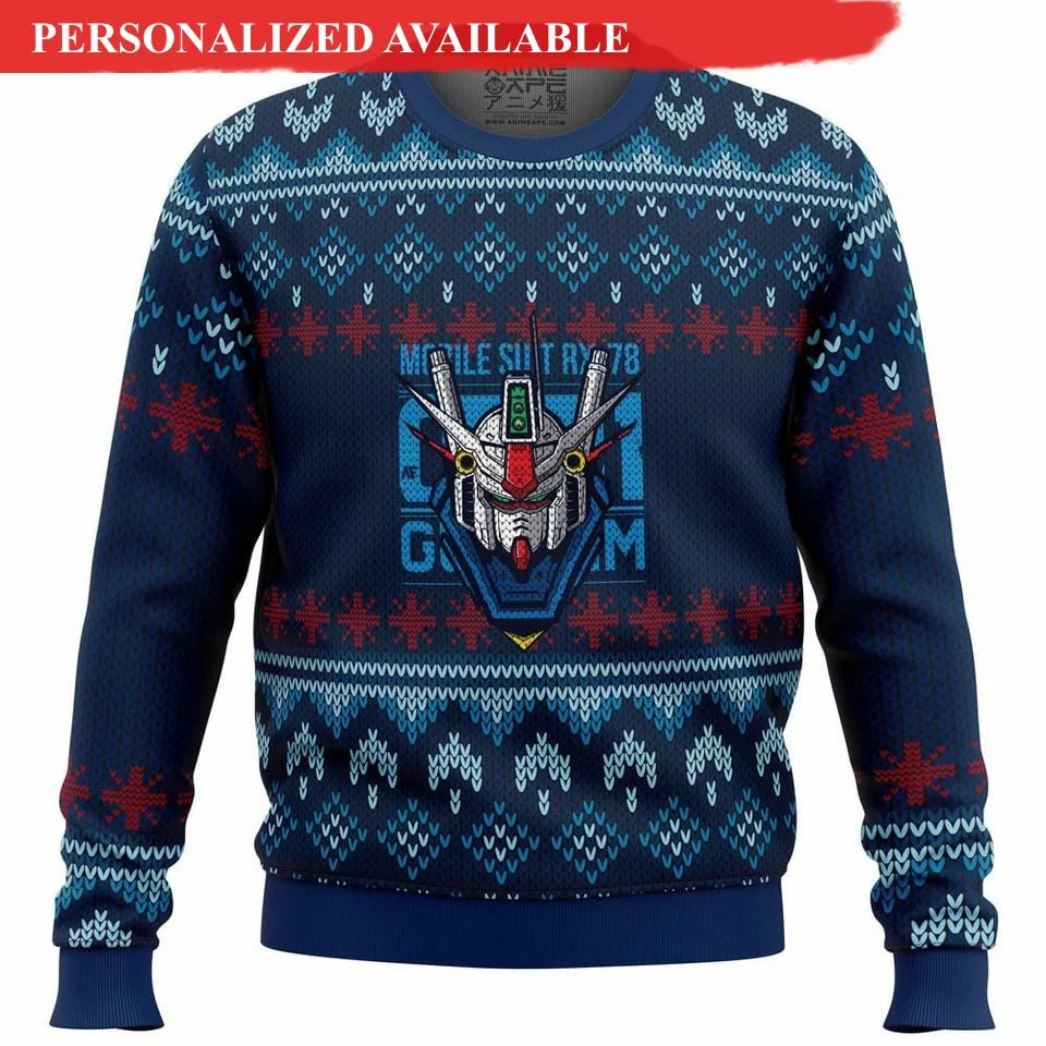 gundams ugly christmas sweater christmas sweater ugly knitted sweater 5893