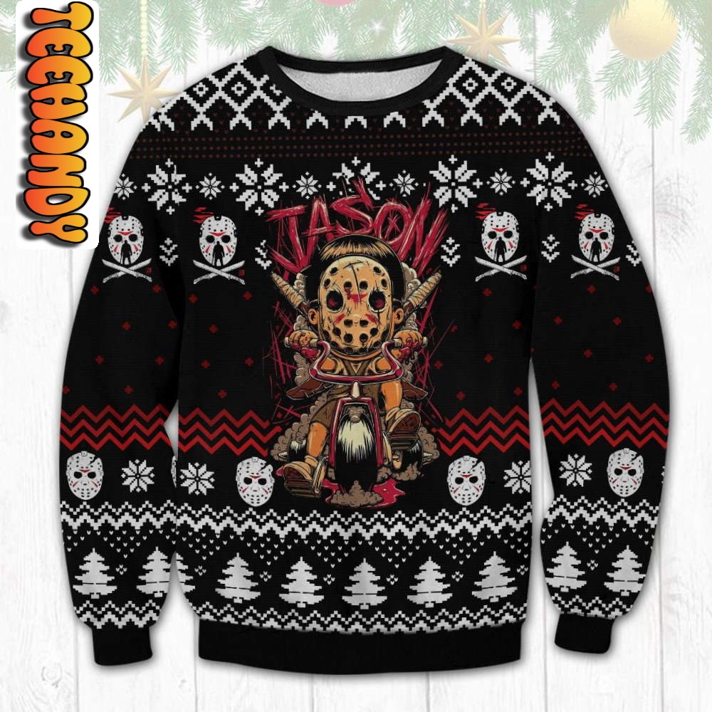 halloween chibi jason voorhees ugly sweater84787