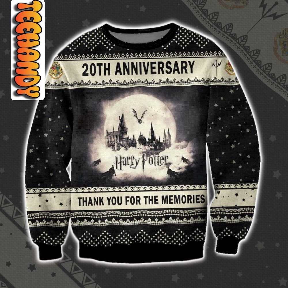 harry potter 20th anniversary back to hogwarts ugly christmas sweater27521