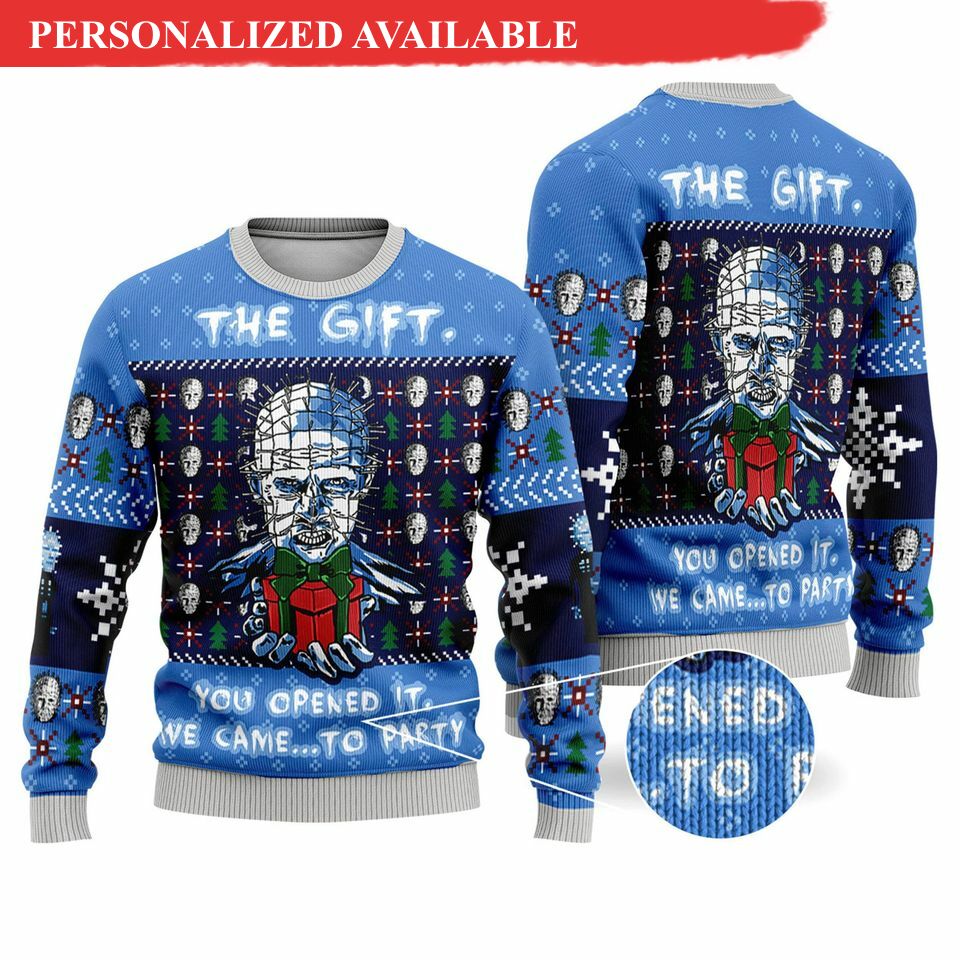 hellraiser pinhead horror christmas ugly sweater 8811