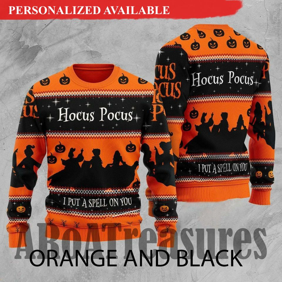 hocus pocus 3d all over printed ugly sweater 1878