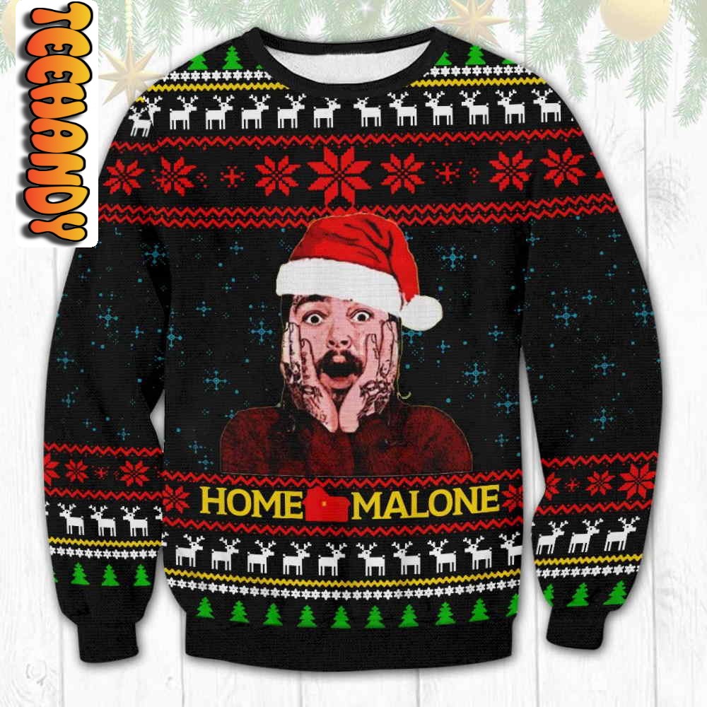 home malone in christmas ugly sweater87994