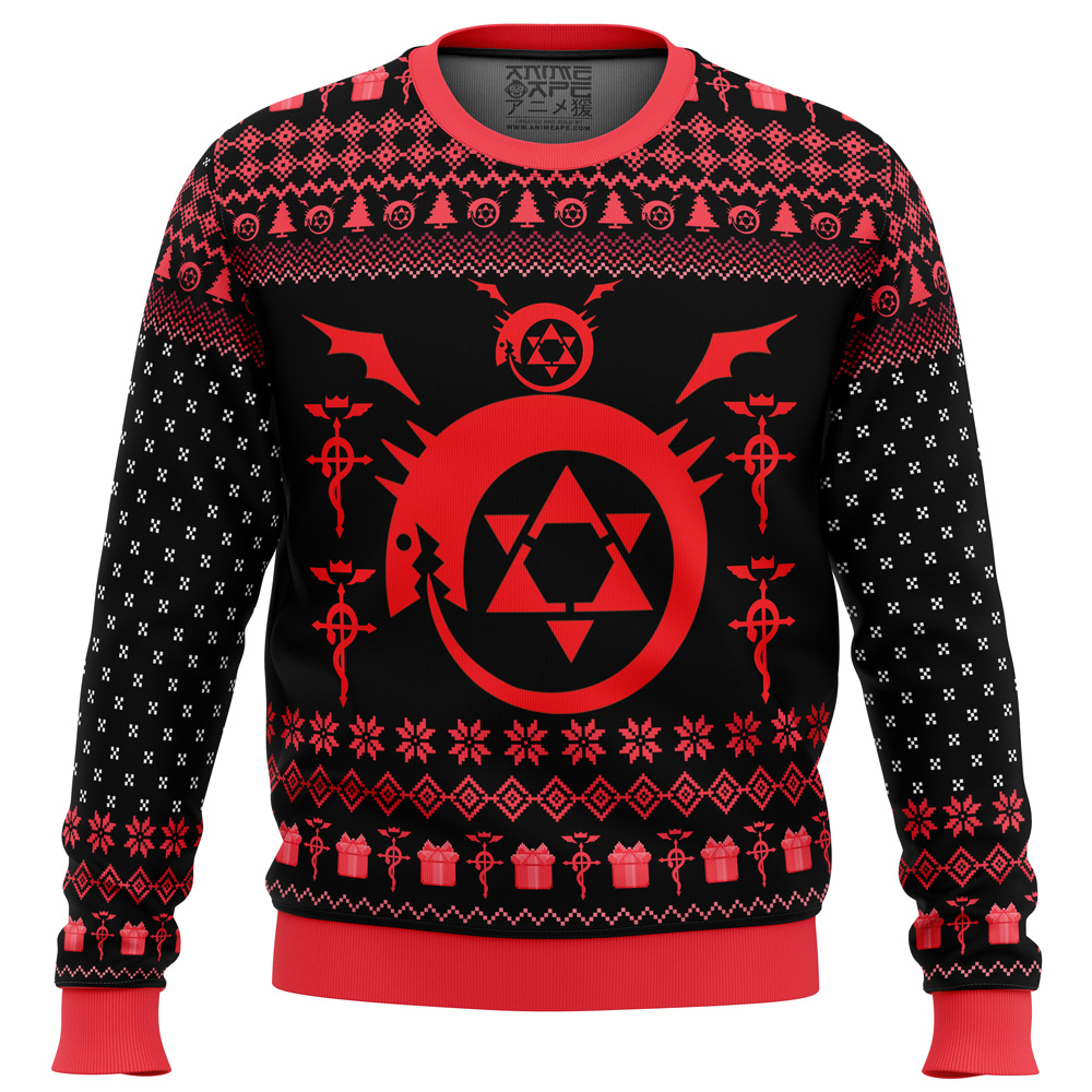 homonculi Ugly Christmas Sweater front mockup