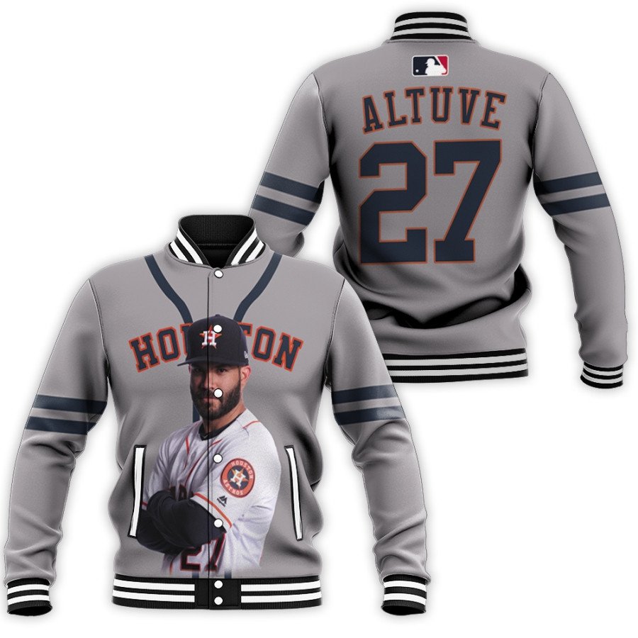 houston astros jose altuve 27 mlb great player gray 2019 all over print designed gift for astros fans baseball jacket button up zipper hooded all over print mlb cjeze