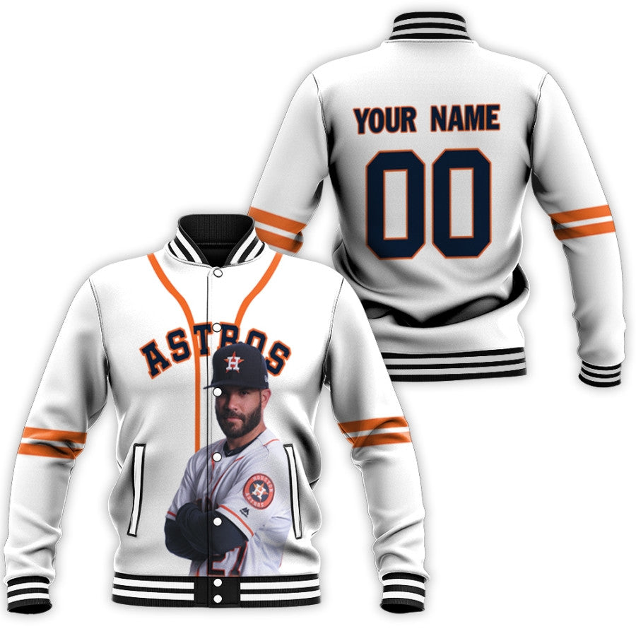 houston astros jose altuve 27 player white jersey all over print style gift for astros fans baseball jacket button up zipper hooded all over print mlb tq4wg