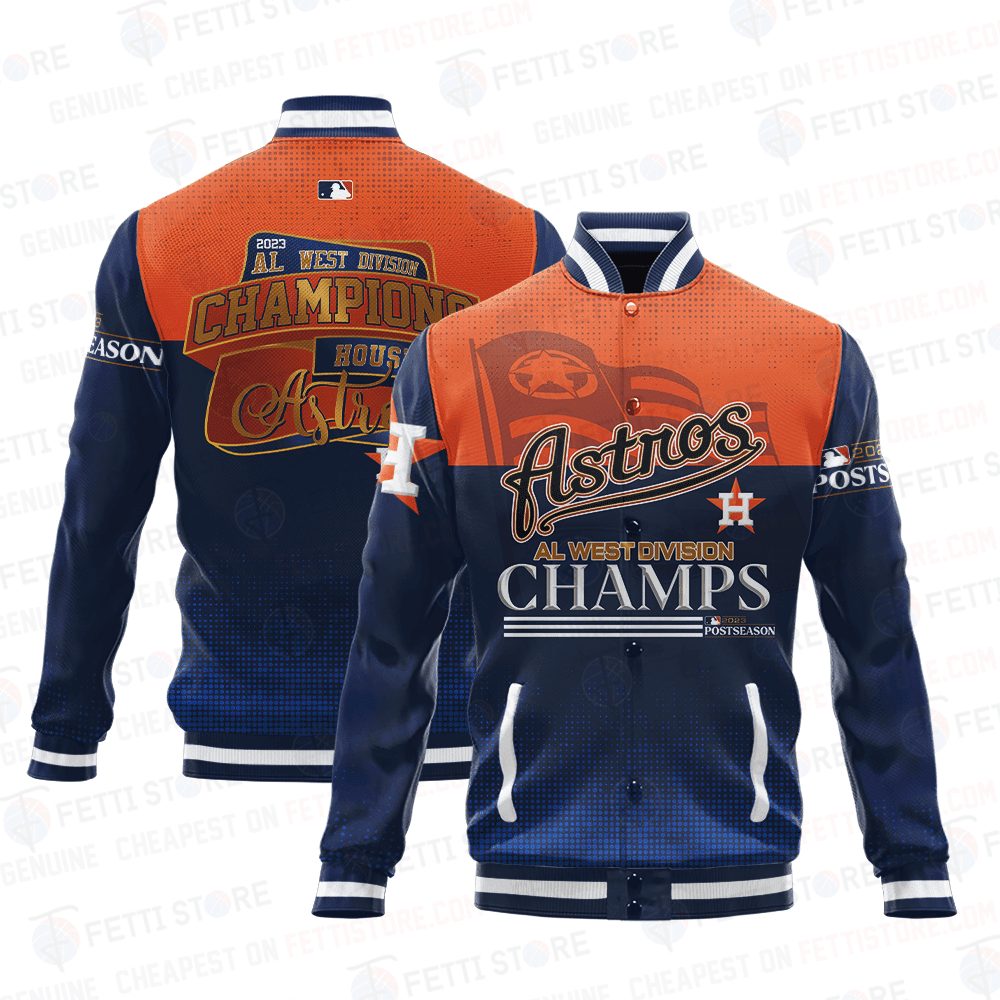 houston astros mlb al west champs pattern baseball varsity jacket baseball jacket all over print sh1 v6 yrczc