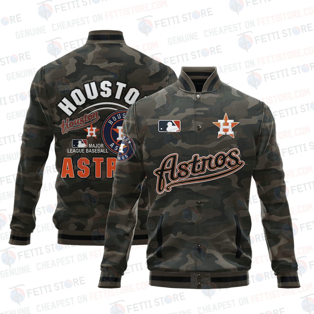 houston astros mlb camo baseball varsity jacket baseball jacket all over print stm lbqcb