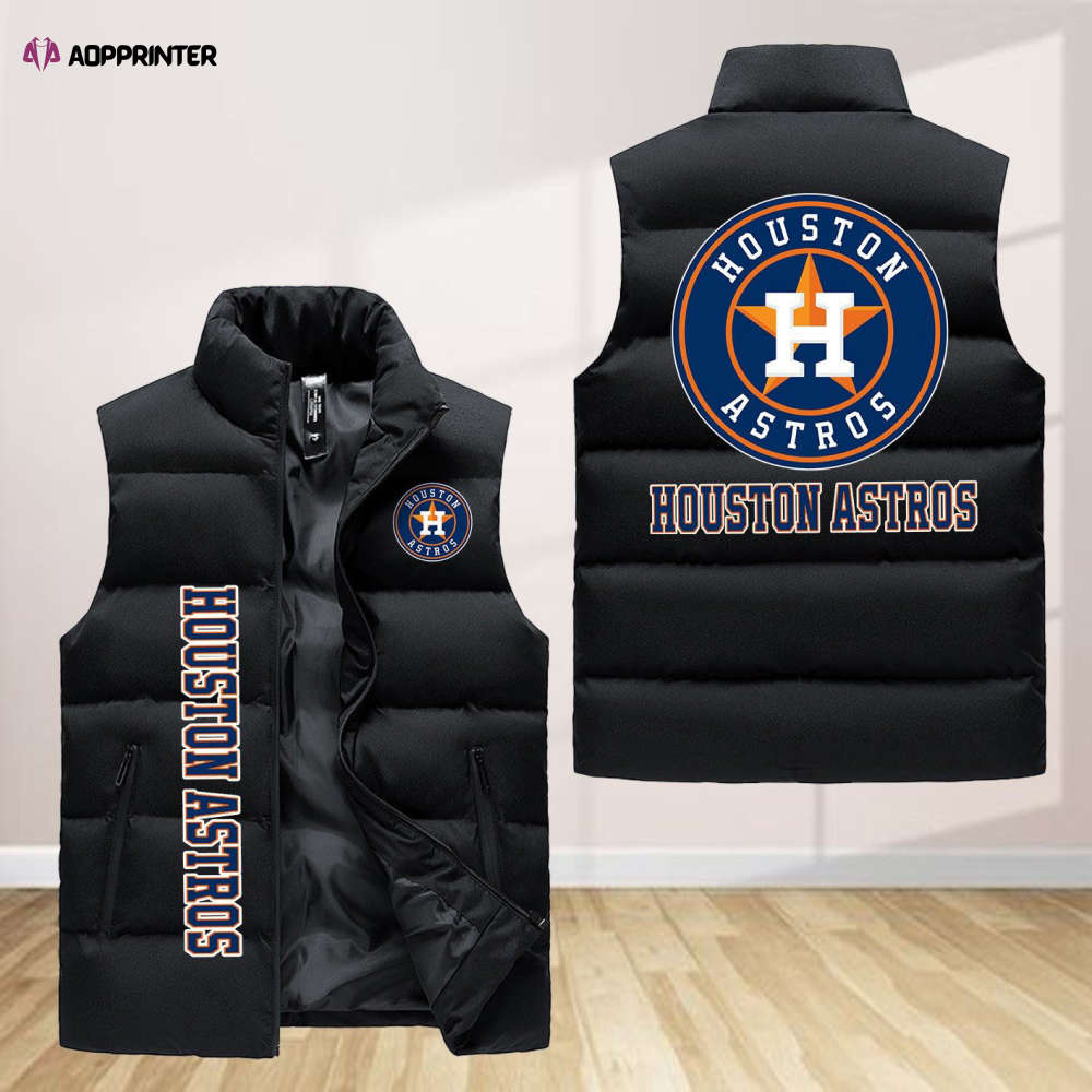 houston astros sleeveless puffer jacket custom for fans spj0383