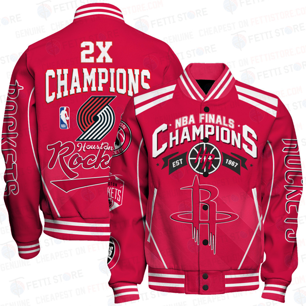 houston rockets 2x champions basketball team print baseball varsity jacket baseball jacket all over print sfat v24 ccyle