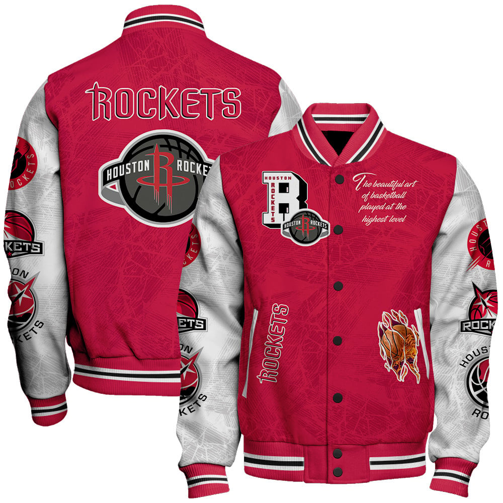 houston rockets baseball varsity jacket baseball jacket all over print wf 5lw7o