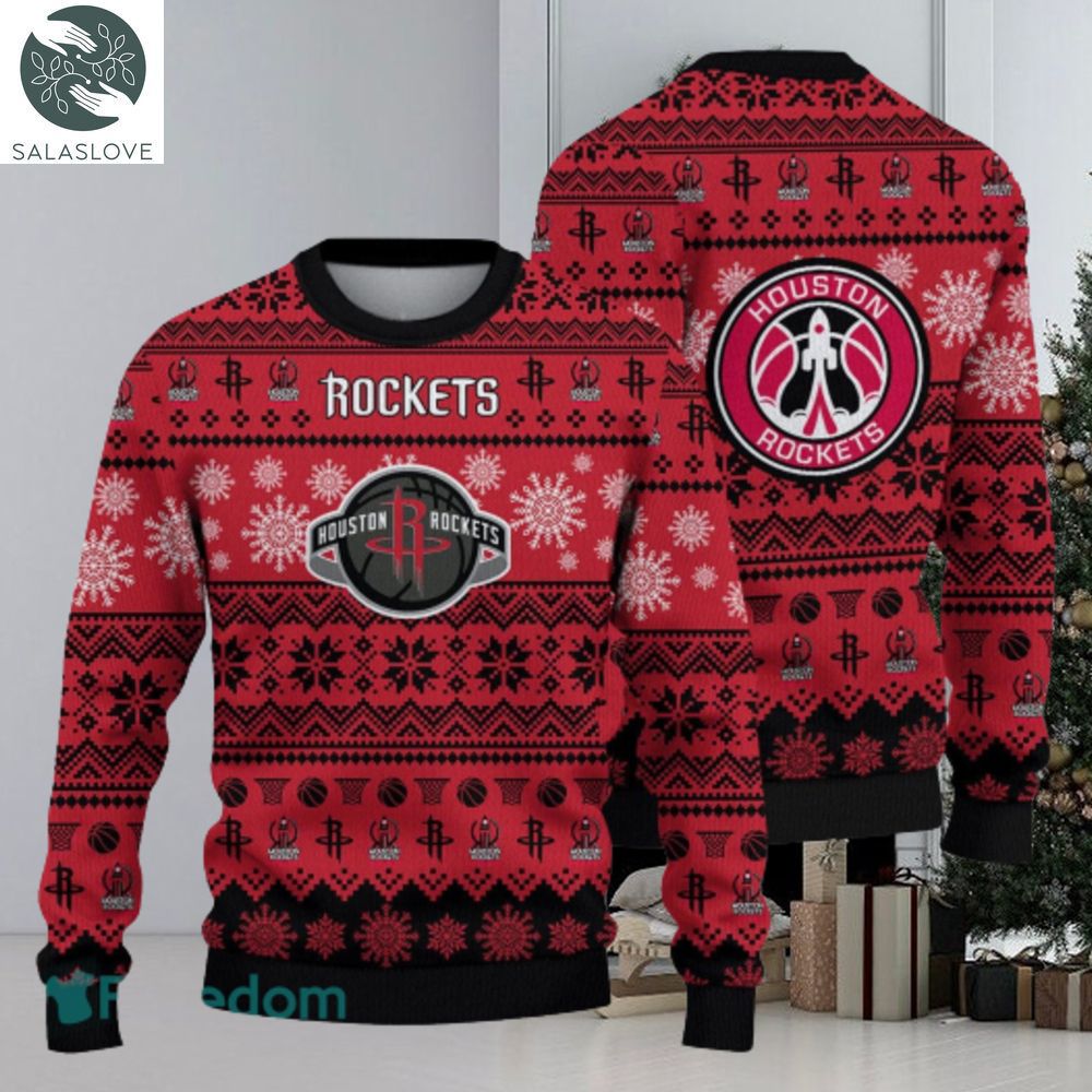 houston rockets national basketball 3d ugly christmas sweater 1 qftlge