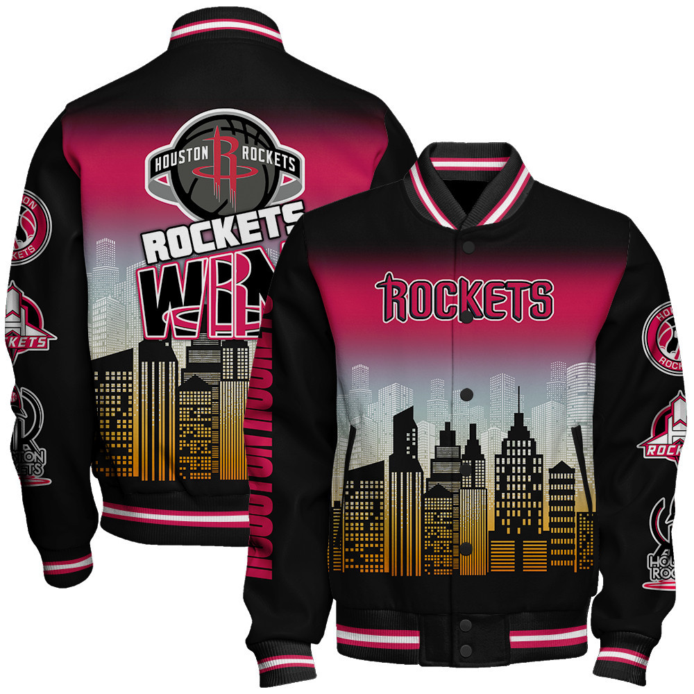 houston rockets nba baseball varsity jacket baseball jacket all over print stm v16 1xm0v