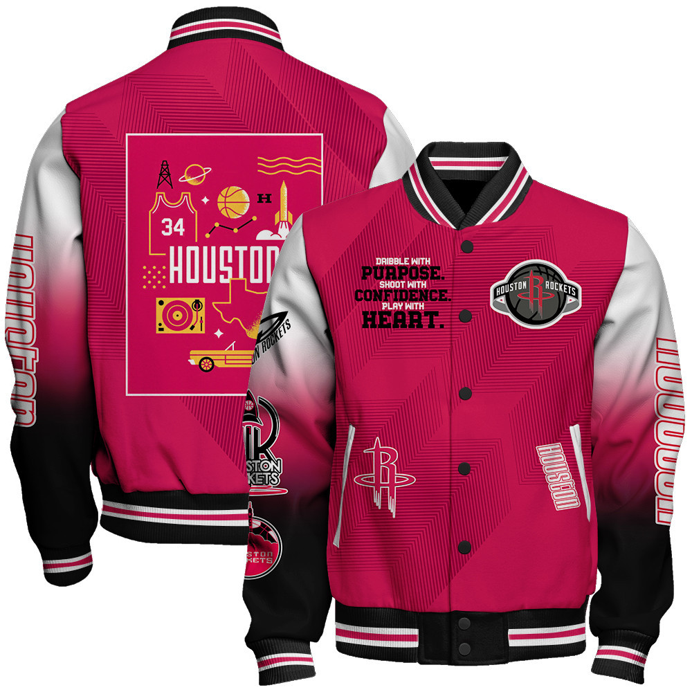 houston rockets nba baseball varsity jacket baseball jacket all over print stm v4 pffw3