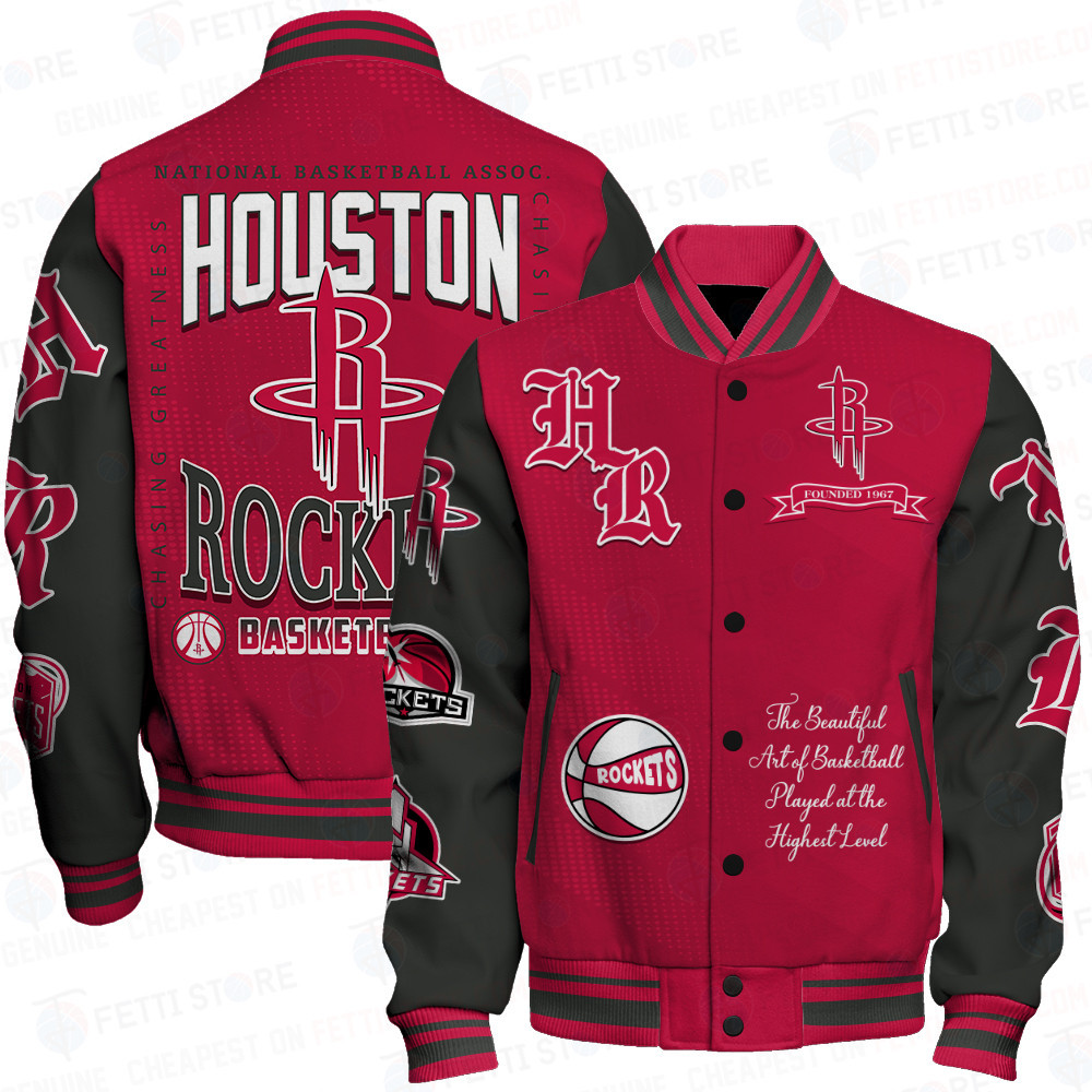 houston rockets nba print baseball varsity jacket baseball jacket all over print sfat v25 nczxo