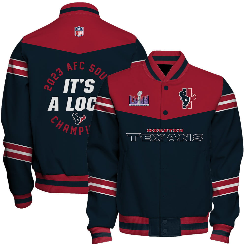 houston texans afc south champions super bowl lviii nfl baseball varsity jacket baseball jacket all over print vvdle