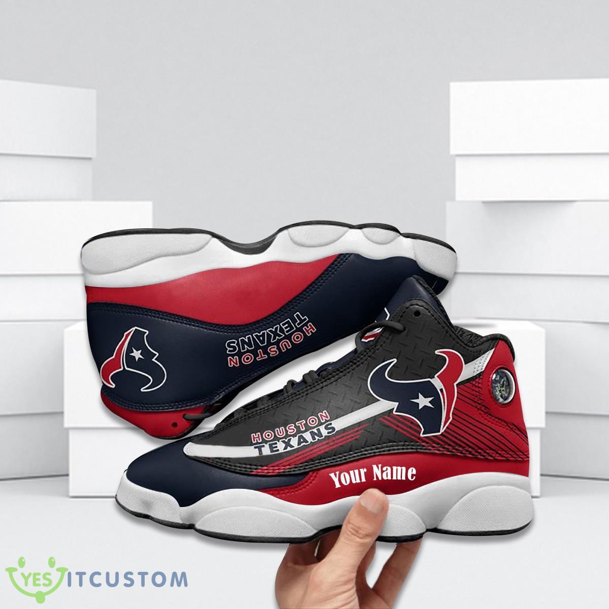 houston texans football team custom name air jordan 13 running shoes gift for fans