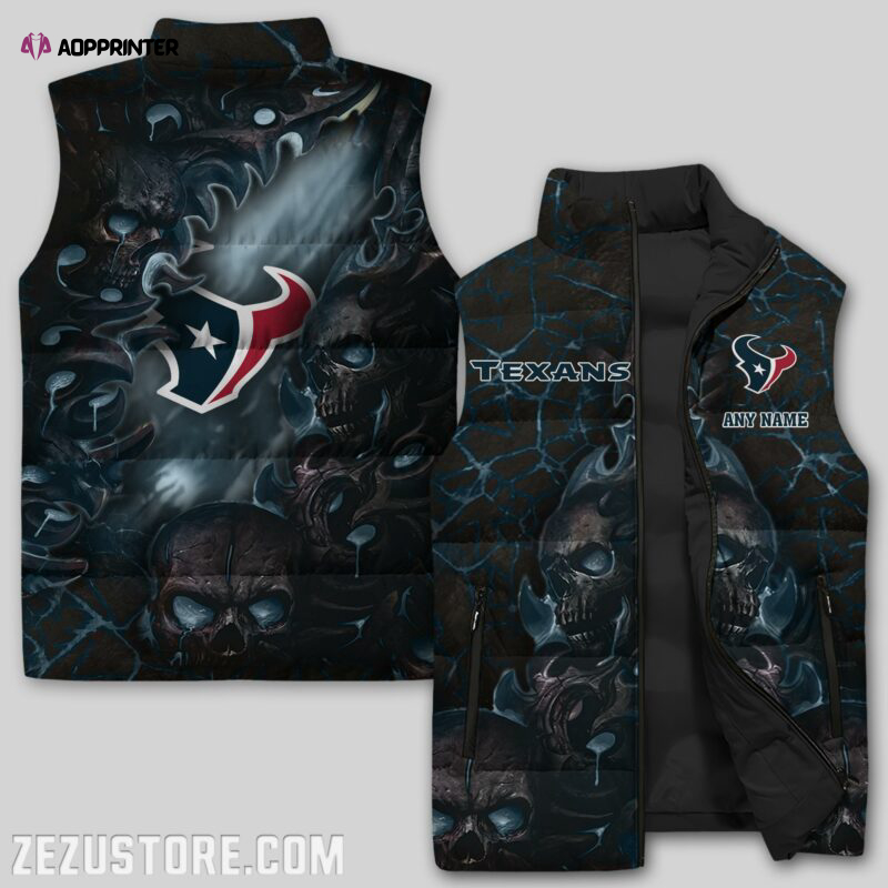 houston texans nfl sleeveless puffer jacket custom for fans spj2309