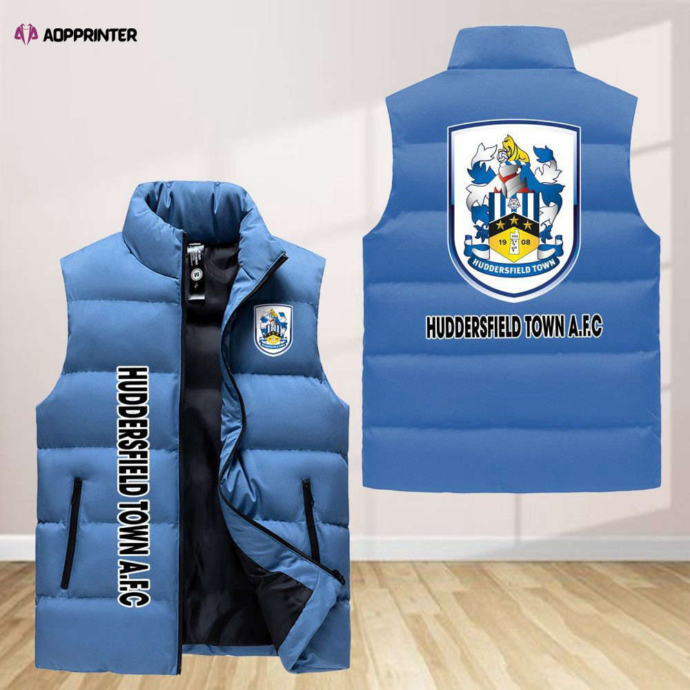 huddersfield town a f c sleeveless puffer jacket custom for fans gifts