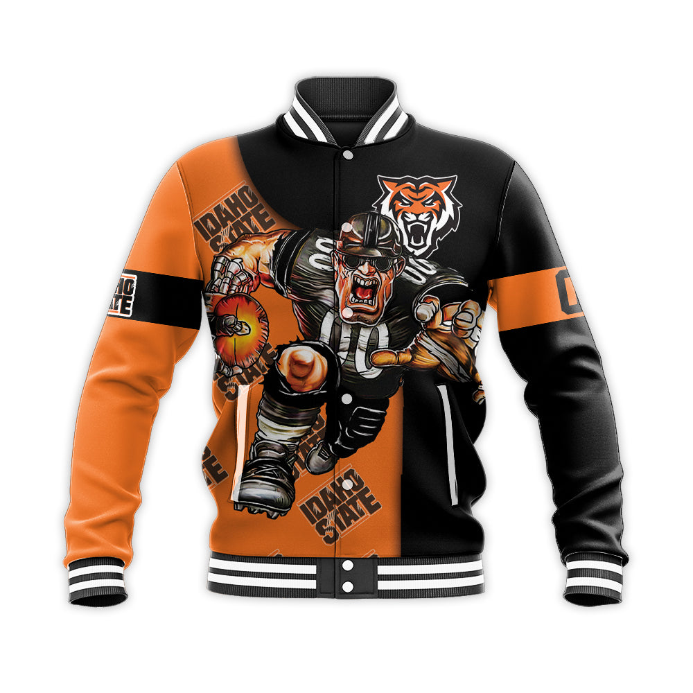 idaho state bengals baseball jacket button up zipper hooded all over print football go on gift for fans ncaa tpa3l