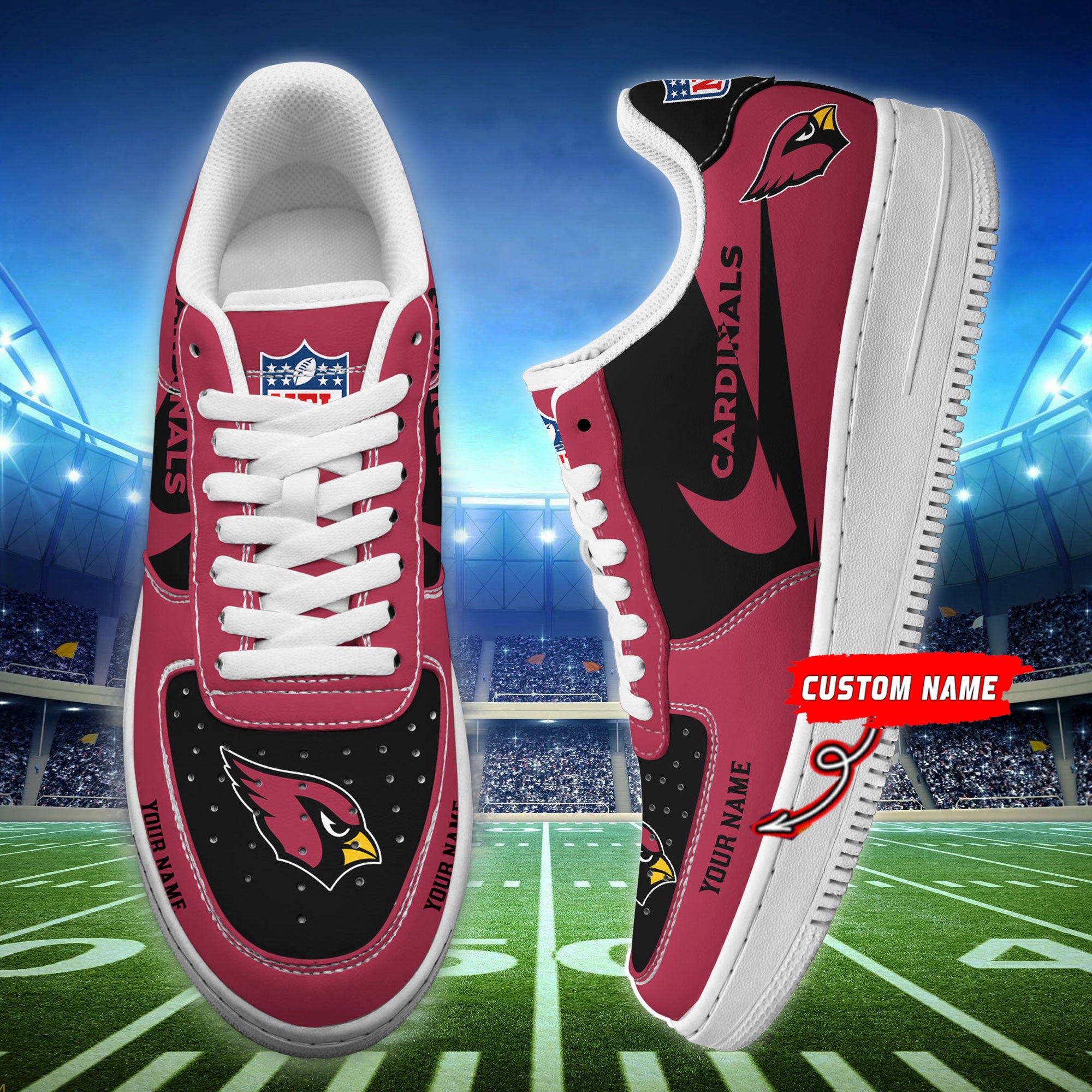 ideafootwear arizona cardinals nfl air low top sneakers shoes for men and women 4675 qfjot