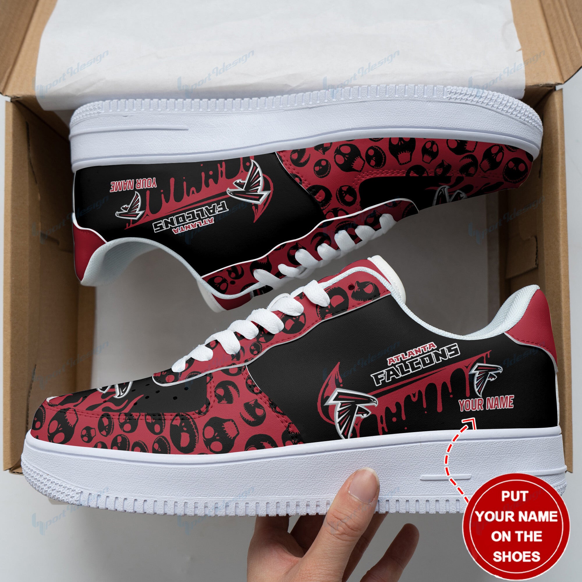 ideafootwear atlanta falcons nfl air low top sneakers shoes for men and women 1607 ttzmt