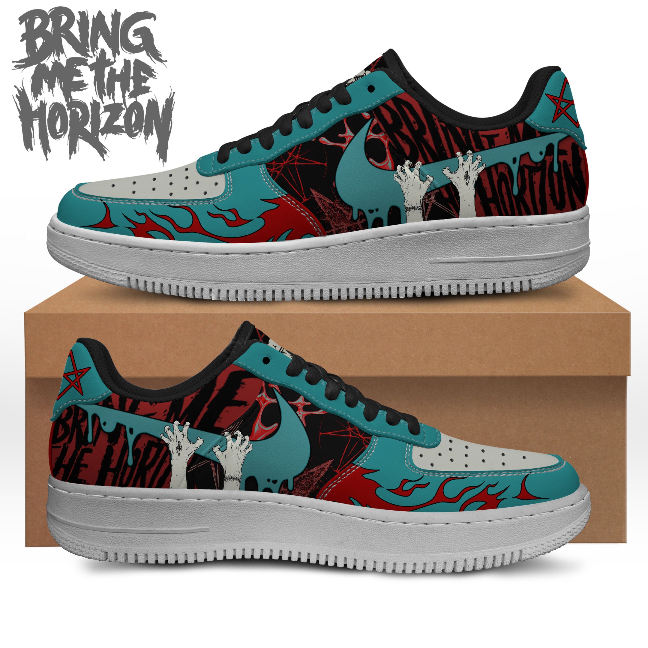 ideafootwear bring me the horizon air low top sneakers shoes for men and women 9850 1arwj