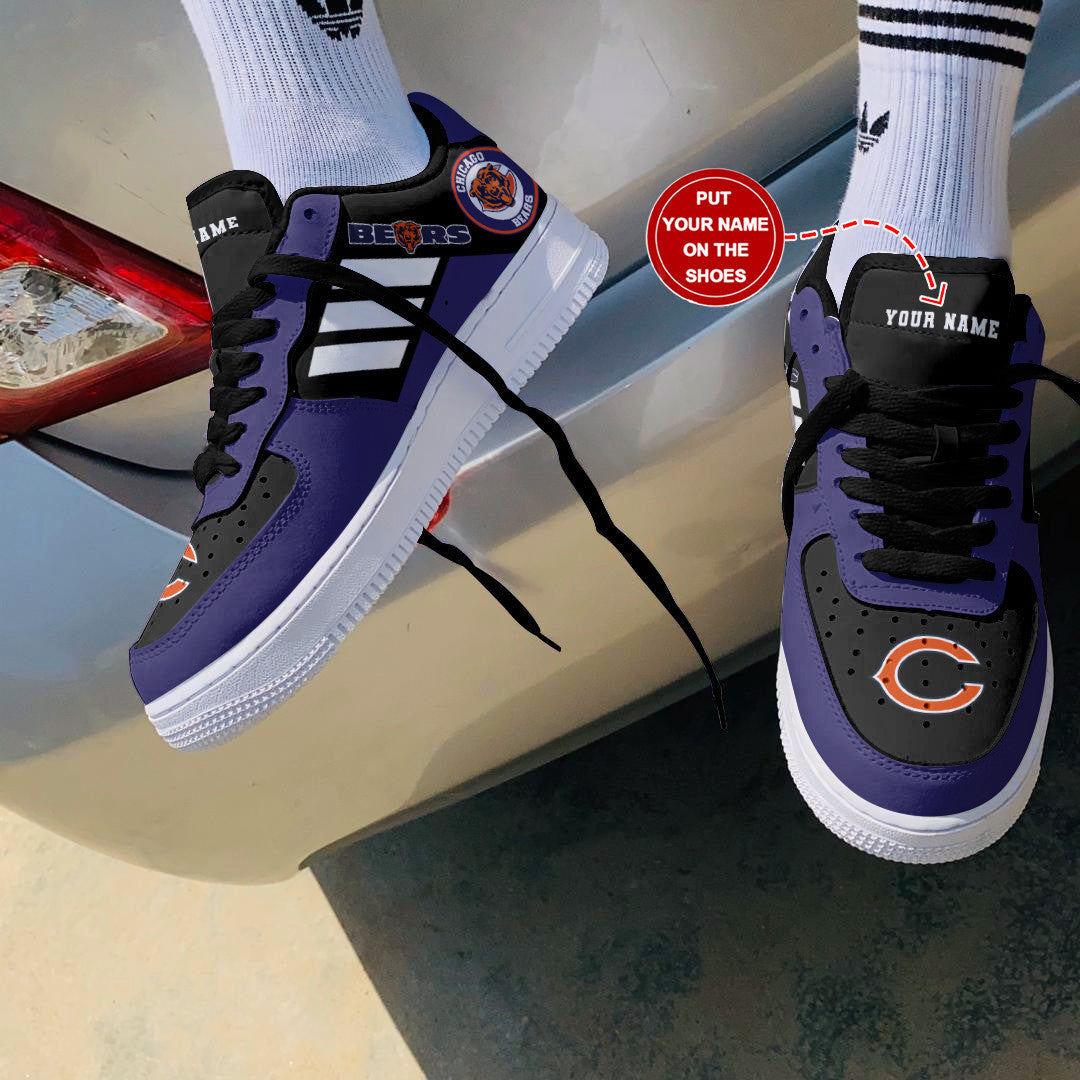 ideafootwear chicago bears nfl air low top sneakers shoes for men and women 1207 cc7lf