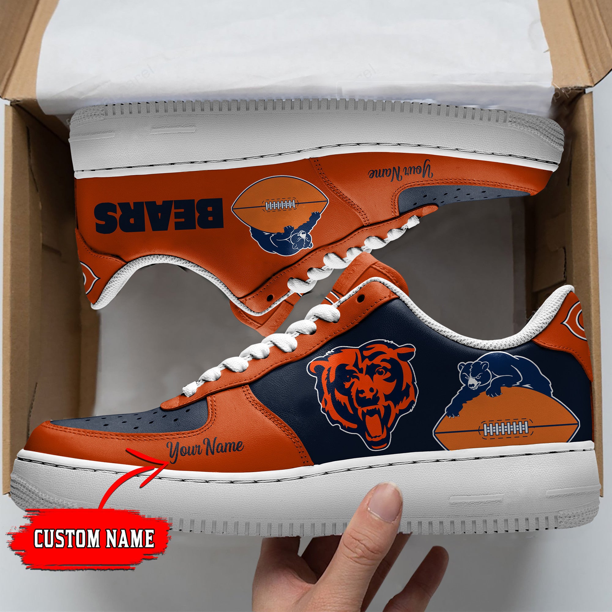 ideafootwear chicago bears nfl air low top sneakers shoes for men and women 2385 5nvza