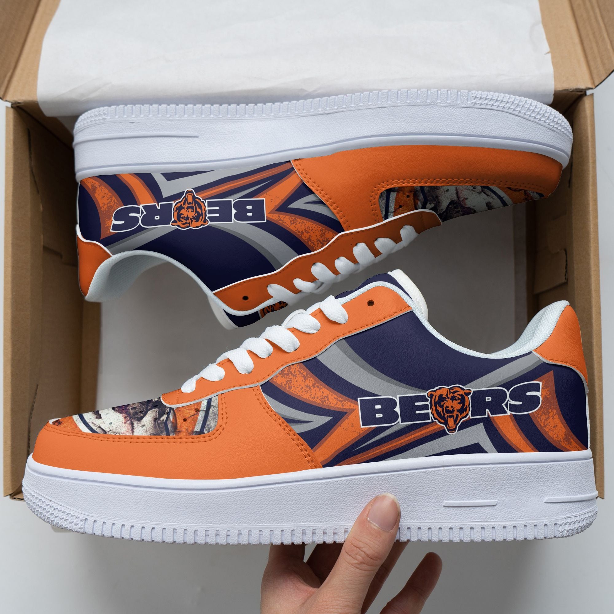 ideafootwear chicago bears nfl air low top sneakers shoes for men and women 7831 g8oks