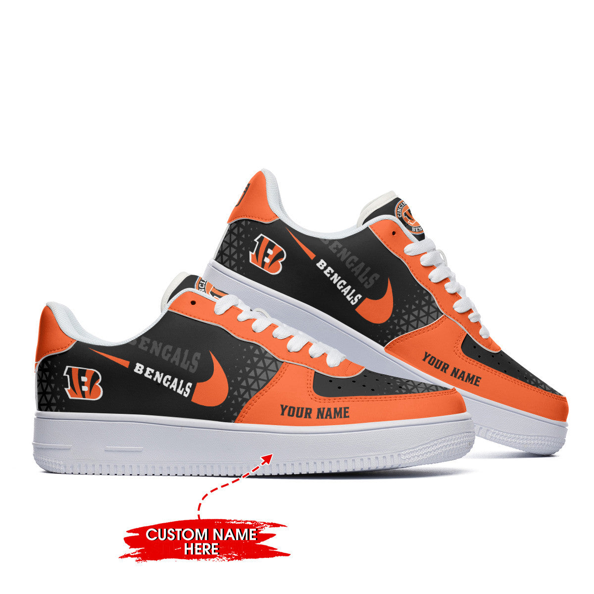 ideafootwear cincinnati bengals nfl air low top sneakers shoes for men and women 2136 c80nh