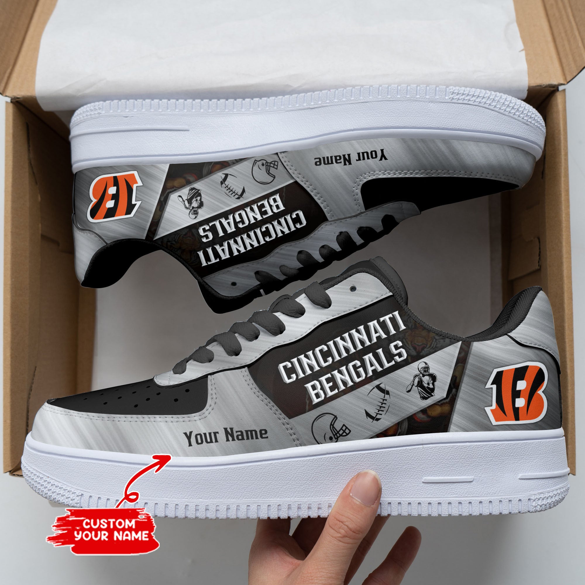 ideafootwear cincinnati bengals nfl air low top sneakers shoes for men and women 2363 to6by