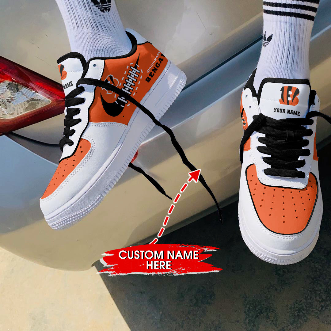 ideafootwear cincinnati bengals nfl air low top sneakers shoes for men and women 2419 4tmxd