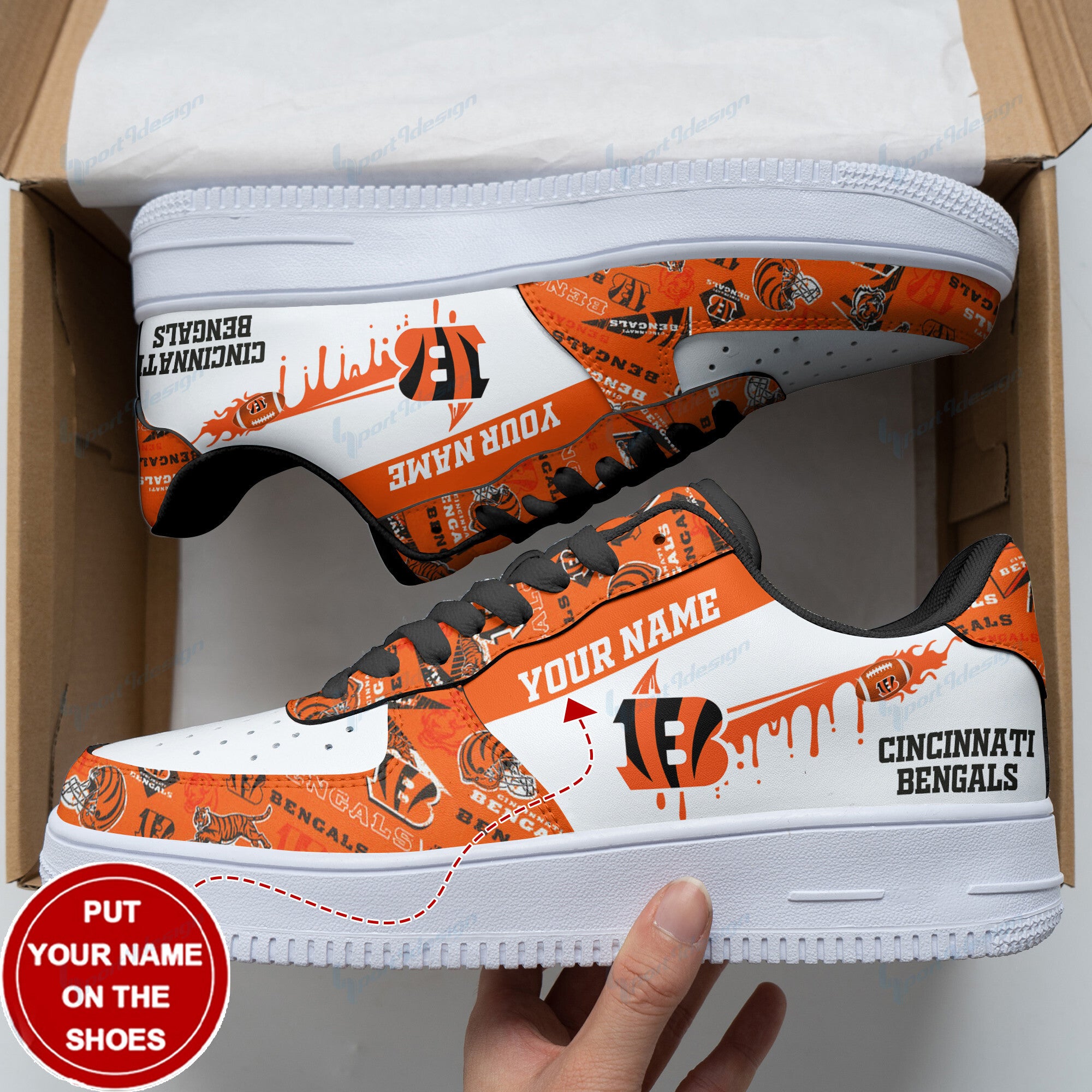 ideafootwear cincinnati bengals nfl air low top sneakers shoes for men and women 5907 mdszk