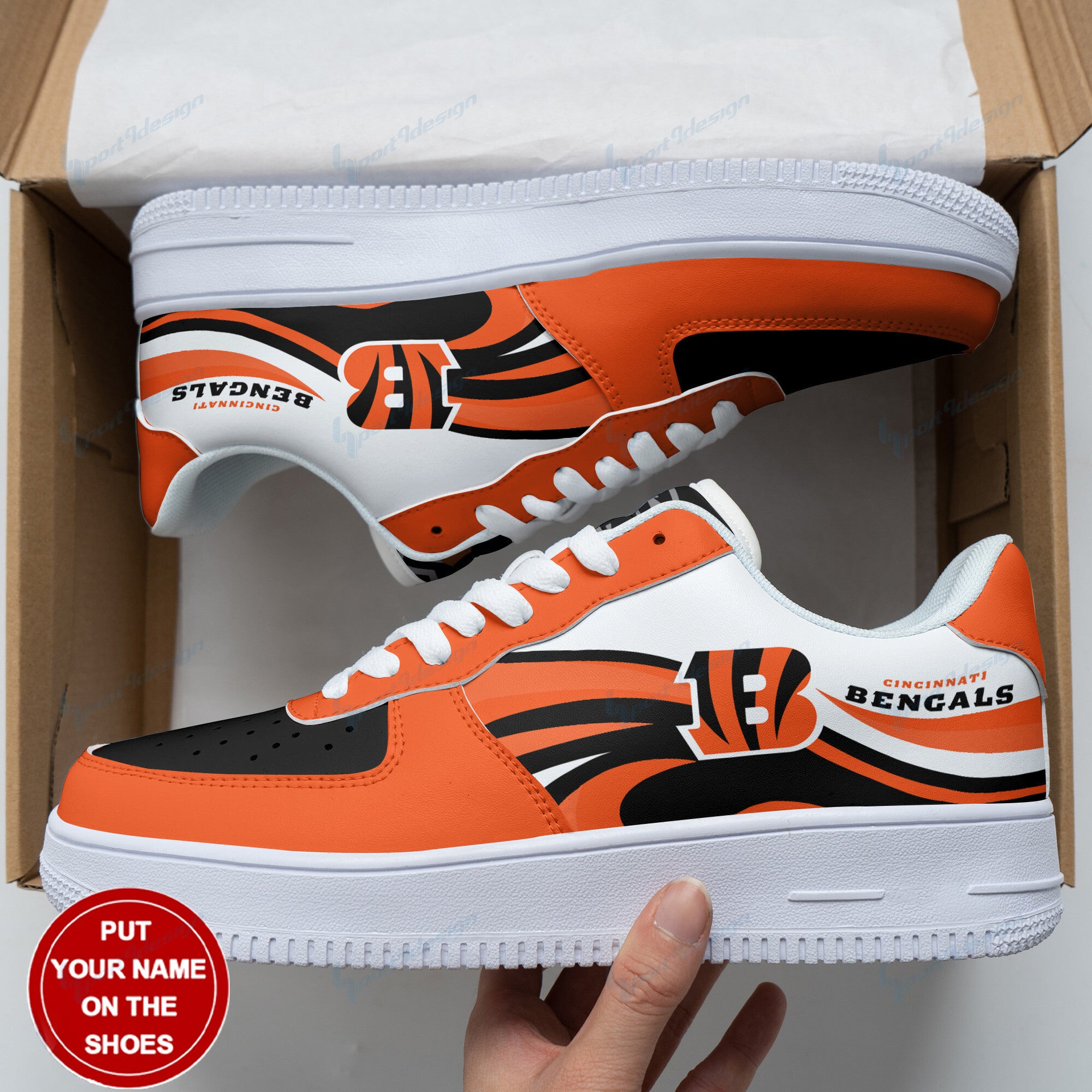 ideafootwear cincinnati bengals nfl air low top sneakers shoes for men and women 8045 czbmb