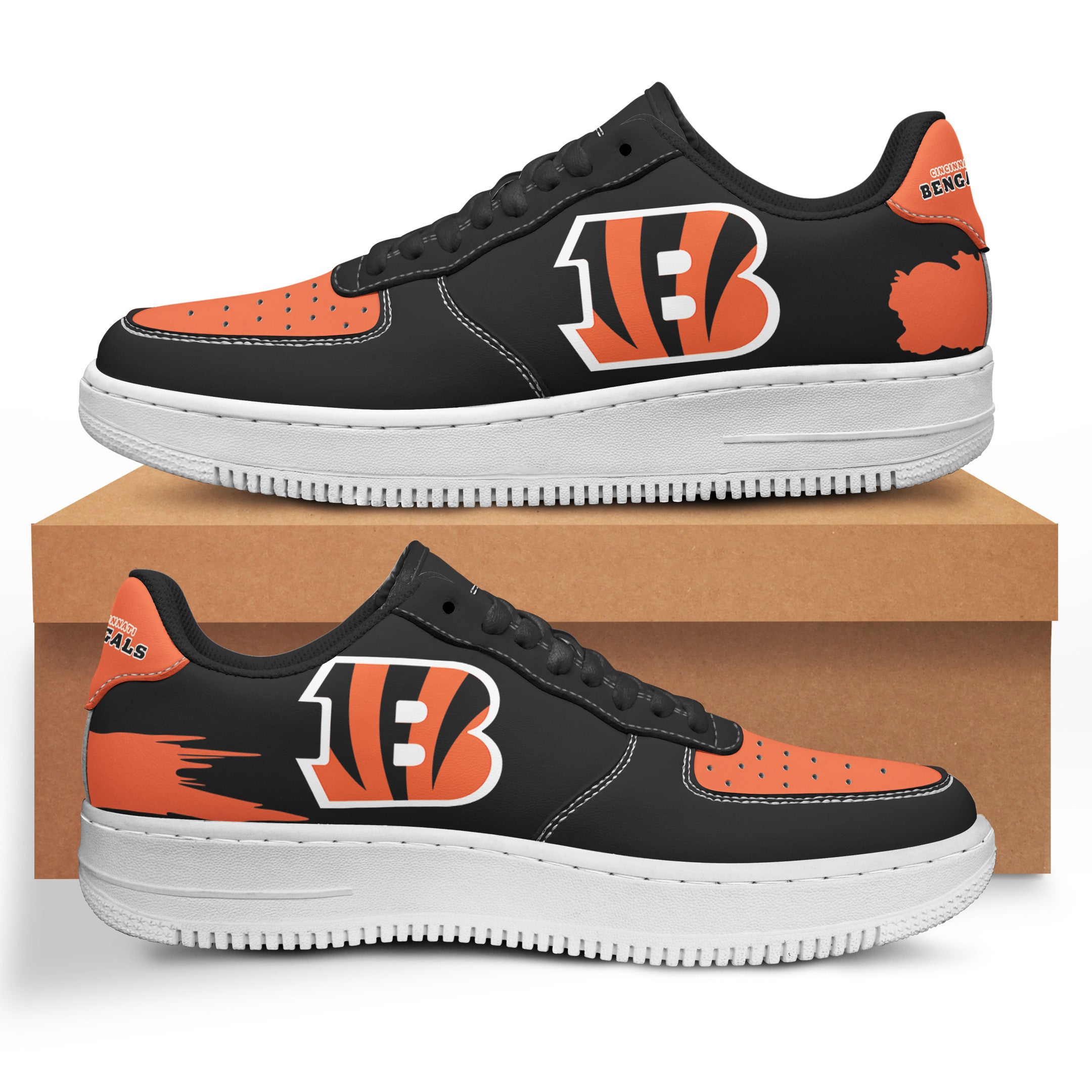 ideafootwear cincinnati bengals nfl air low top sneakers shoes for men and women 8321 qm7zn